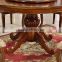 Wood round dining table hotel table hand carved Chinese furniture