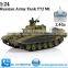 2.4G rc airsoft tank 1:24 rc tank T72 VS Tank with shooting BB Russian Tank T72 M1