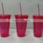16oz Classic personalized plastic tumbler with straw