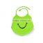 2016 heap Silicone Rubber Reversible Training Silicon Feeding Baby Bibs For Party