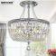 Modern Crystal Ceiling Lamp Semi Flush Crystal Ceiling Lighting Fixture MD83012 L5