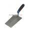 Bricklaying trowel with soft grip, carbon steel blade