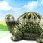 Ceramic tortoise shape battery operated luminary with inner color changing led candle for night decoration