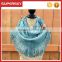 A-248 chunky crochet circle scarves knit neck warmers with tassels fringe tassel infinity scarf
