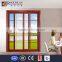 Rogenilan interior wooden double glass sliding door grille design