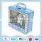 Cartoon figure lunch tin box with a window fpr children