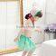 2015 cute baby girl green yarn dress summer swimming set kids swimming suit lovely lassock swimming set