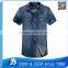 Custom Denim Color Men's Jeans Shirt