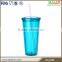 BPA free double wall insulated plastic tumblers 22 oz