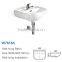 Hand Washing Round Porcelain Wall Solid Surface Sink