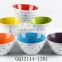 5'' ceramic bowls with dots and gift box packing for promotional