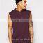 100% cotton fashion high quality mens sleeveless stringer pullover tank tops with hood