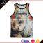 Hot Summer Mens new arrival custom sublimation gym vest 3D printing tank top