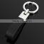 Creative Round Alloy Metal Keyring Belt Buckles Blank Black Leather Strap Cord Leather Metal Keychain