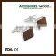 2016 High quality walnut cufflinks hot selling round cufflinks for suit