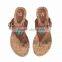Wholesale Boutique Monogrammable Brown/Black Natalie Woman Sandal