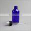 Cobalt Blue Boston Round Glass Bottles with Dropper