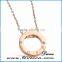 Distinctive Fashion Design fashion round hollow lover stainless steel pendant necklace