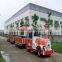Amusement park electric trains trackless train ride classical train