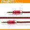 Colorful 3.5mm male to male car aux audio usb cable