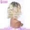 Luffy wig brand 10inch 130%density bob style silk top lace front wigs brazilian human hair ombre short bob wigs for black women