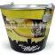 5L Galvanized Color With Decal Logo Tin Ice Bucket