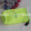 good quality products green color drawstring polyester pouch with mesh