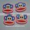Sightly monkey logo silicone rubber tag for hoodies&sweatshirt