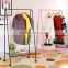 Metal Garment Rack Clothes Stand Portable cloth hanging rail stand shoe rack with Bottom Shelf