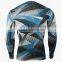 New design custom brand men's compression long sleeve t-shirts, slim fit t-shirts