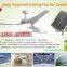 Vent tool hot selling 60 inch 24V dc motor solar panel powered ceiling fan