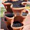 Stackable Garden Planter Herb Flower Pots Indoor Outdoor Round Clover