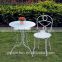 Lovely durable KD bistro set antique light blue coffee table