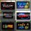 New design led open sign /acrylic led resin sign , Flash RGB light with remote .12V/1A