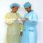 Disposable pp/Sms Blue Surgical Gown/ Isolation Gown Patient Gown With Elastic And Knit Cuff
