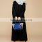 Good Quality Muslim Kimono Abaya Black One Button Open Black Abayas