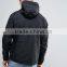 2017 Best Price High Quality Overhead Design Durable Hooded Funnel collar 100% Polyester Black Casual MenJacket