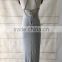 MGOO New Design Fast Fashion Brand Woem Silt bodycon Long Backless Shealth Slip Dress Gray Elegant Cocktail Dress