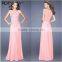 new elegant ladies sexy lace chiffon sleeveless long evening dress