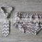 Whloesale Organic Cotton Red Chevron Baby Kids Diaper Covers Bloomers With Tie