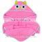 Eco-friendly embroidery designs ring spun cotton velour wholesale hooded baby towel for bathroom