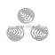 Stainless Steel Cut Out Pendants Round Silver Tone Leaf
