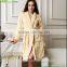 Dress designs ladies' long sleeve pajamas polyester coral fleece bathrobe embroidered robe