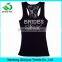 Black Cotton Lace Bling Rhinestone Vest Bridesmaid Tank Tops Wholesale