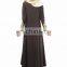 Custom fashion Design Muslim Women Kaftan Abaya Islamic Dress O-Neck Long Sleeve Chiffon Floor Length Dress