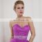 EB2678 A-line scoop Sweetheart sequin Crystal sash satin Long train tulle Ruched Princess bridesmaid gown