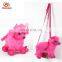 Creative factory price stuffed animal shaped plush dog handbag for kids