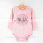 Soft Cotton Kids Girl Pink Jumpsuit for Summer