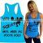 funny cute sports fitness tank tops women sexy gym tank top