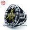Retail and wholesale zinc alloy of gold and silver embossed ring